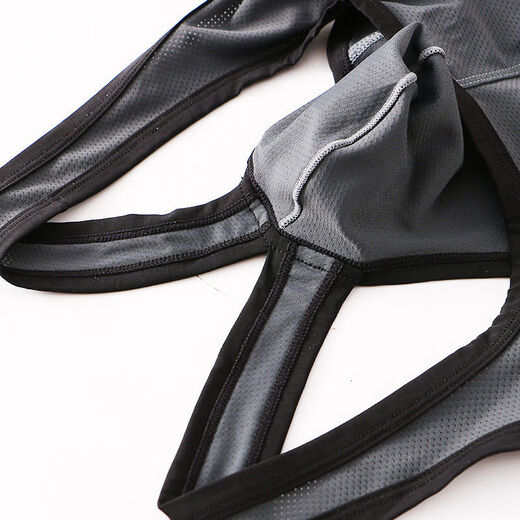 Men's transparent thong ice silk mesh one-piece hip-raising high-elastic underwear solid color slim and sexy black M