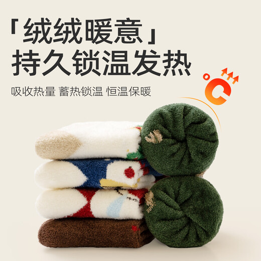 Growing baby socks for autumn and winter, plus velvet and thickened baby mid-calf socks, warm Christmas socks, boneless terry, loose mouth and not tight on the legs