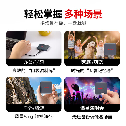 闪迪（SanDisk）ELE™2TB 移动固态硬盘（PSSD）西数 元素 type-c接口 小巧便携 手机直连笔记本两用外接 办公存储