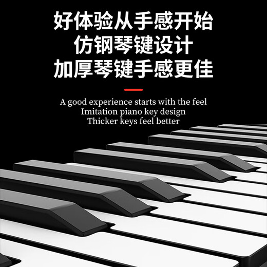 EVANLEY German hand-rolled piano portable 88-key Bluetooth professional version thickened arranger keyboard adult pocket electronic piano 88-key black standard version