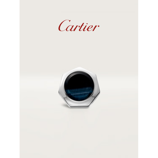 Cartier (Cartier) Santos de Cartier series sterling silver palladium plated cufflinks spinel