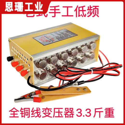 Machine head deep water old model 12 volt manual low frequency high power power conversion platinum machine booster all copper wire 24 tubes enhanced version with cooling fan all copper wire 8 tubes enhanced version