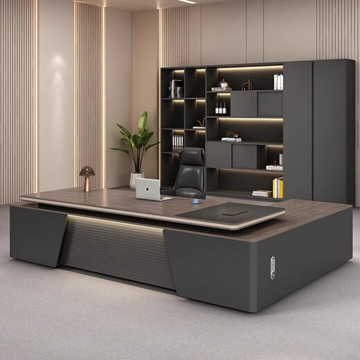 Light luxury desk boss desk modern simple executive desk supervisor manager office desk and chair combination 2.0 meters desk
