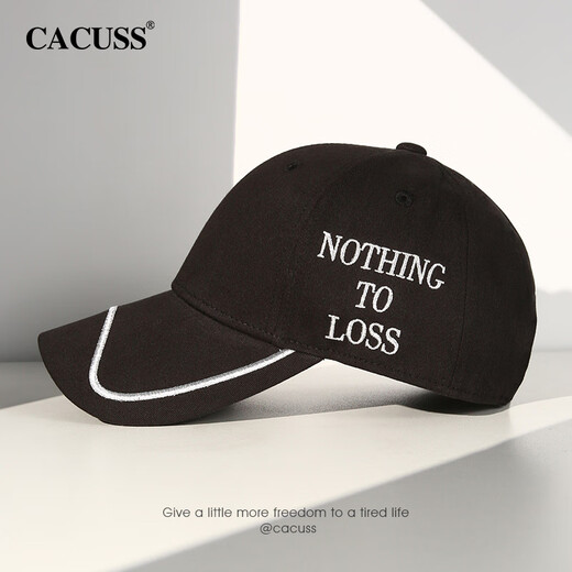 CACUSS Baseball Cap 2025 Spring New Men's and Women's Fashionable Peaked Hat Wide Brim Sun Protection Sunshade Sports Hat Zunya Black Adjustable (56-60CM)