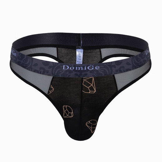 Dumi's new men's sexy low-waist floral men's underwear breathable low-waist sexy boys' thong 5406 5463 blue background printing (95 viscose 5 spandex 88 nylon 12 spandex M (suitable for around 63-74cm waist