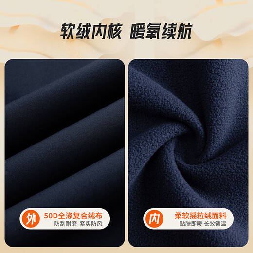 Levi s small soft shell plus velvet Levi's children's windbreaker boys 2025 winter clothing children's windproof jacket women dark royal blue velvet lining 150 /72 recommended height 140-152cm