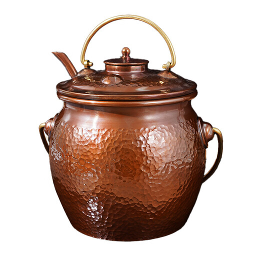 Fat Donglai's same style pure copper wine warmer wine jug wine warmer wine jug household hot wine jug old-fashioned warm wine set half pure copper wine cup 1