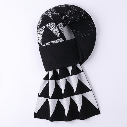Hengyuanxiang men's scarf casual with scarf men's cloak neck accessories gift plaid color matching black and white