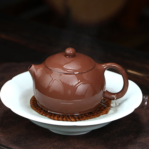 Zanghu Tianxia Authentic Yixing Purple Clay Pot Purely Handmade Original Mineral Purple Clay Xishi Pot Household Chinese Purple Clay Kung Fu Tea Set Teapot Xishi Pot 220ml