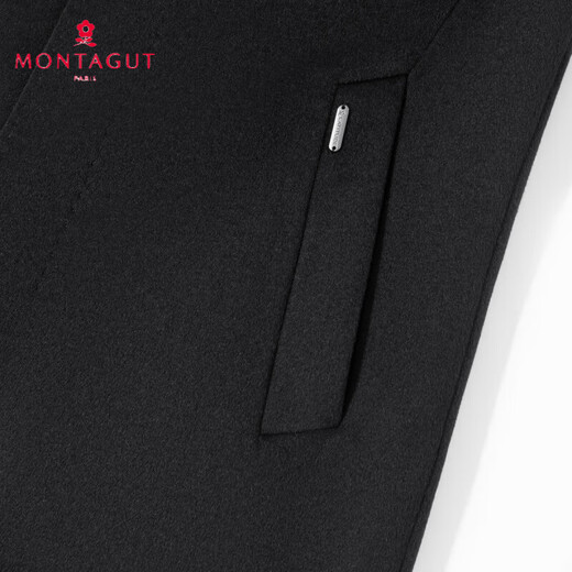 Montagut Wool Silk & Goose Down Warm Winter Men's Woolen Coat Thickened Warm Goose Down Jacket Dark Gray M /48