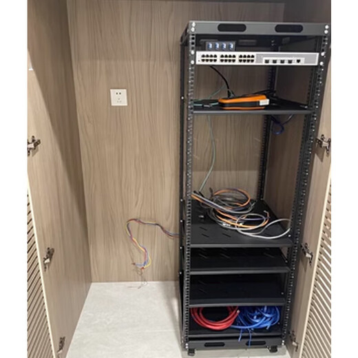 Open mobile cabinet network cabinet simple open rack 19-inch cabinet mobile aviation power amplifier black height 9U (0.49 meters) 400 depth