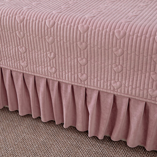 Fu丨Anna milk velvet four-piece set thickened plus velvet baby velvet warm quilt cover with anti-static bean paste bed cover 1.5m four-piece set