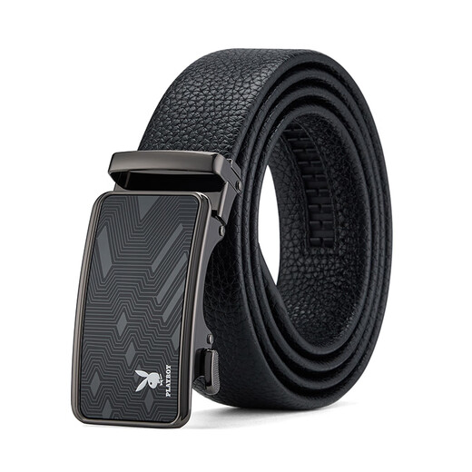 Playboy (PLAYBOY) men's belt genuine cowhide belt for young and middle-aged people with automatic buckle casual pants belt business versatile gift for boyfriend and husband