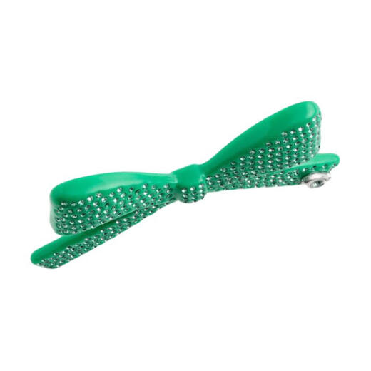 COACH Pattern Design Steel Hair Clip Women's Green Green One Size F