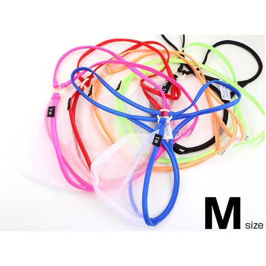 Men's String Thong Mesh High Elastic Fine Mesh Pocket JJ Exposed Transparent Thong Mesh Panties T-Pants Black S