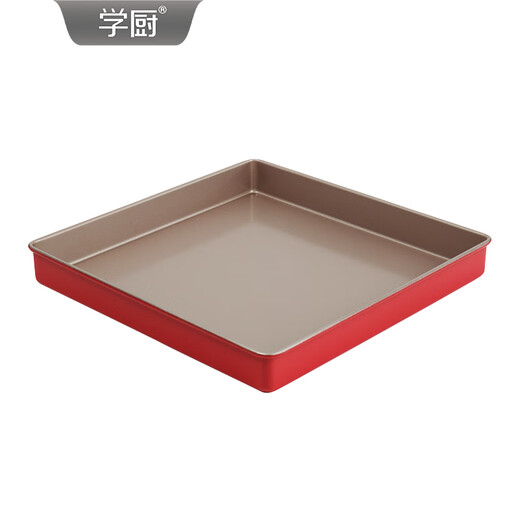 Xuechu baking pan baking mold 11-inch non-stick square cake mold nougat toffee biscuit bread baking square plate, premium red 11-inch non-stick square baking pan-WK10112