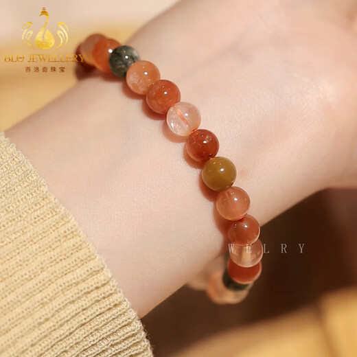 Bailuoqi Single Circle Fortune and Shou Bracelet Women's Rabbit Pendant Longevity Transfer Fortune and Shou Bracelet Beads Fortune and Shou Bracelet - Plain Circle Bead Diameter 8mm