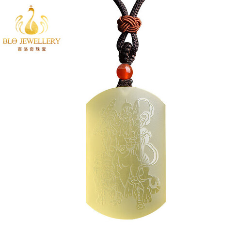 Bailuoqi Zhao Gongmingwu God of Wealth Jincai natural citrine pendant safe and sound brand necklace pendant amulet