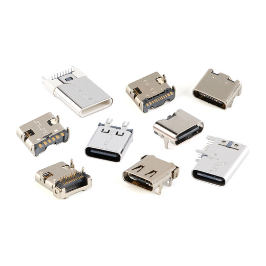 YourCeeType-C USB Connector Female/Male Direct Patch Socket 2P6P14P16P24P Interface Fast Charging Type-C Female_6P_4-pin Plug-in Board_Black No Specifications
