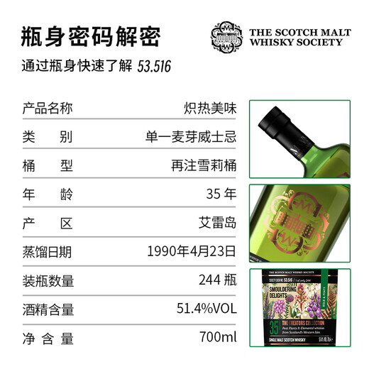 SMWS  53.516 炽热美味 35年 威士忌 进口 洋酒 雪莉桶