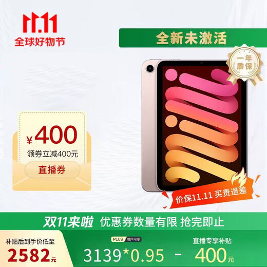 Apple/Apple iPad mini6 Tablet 8,3 Zoll rosa 256GB WLAN-Version brandneu, original und nicht aktivierte Überseeversion