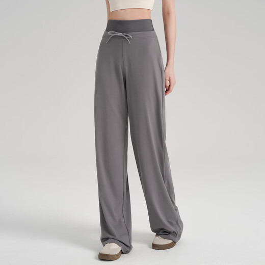 LULULMCCTN Autumn and Winter Loose Slim Yoga Pants Women's Sports Pants Casual High Waist Pilates Training Wide Leg Fitness Pants Black M