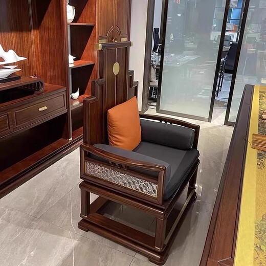 Solid wood executive desk boss desk new Chinese style desk 2025 new style ebony wood chairman high-end office furniture color palette/customization contact customer service