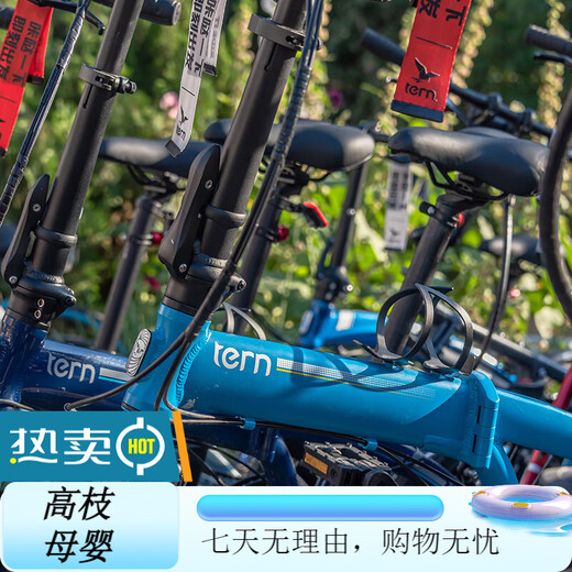 TERN Tern Verge D9 Folding Bike Adult Folding Bike Variable Speed Bike Folding Bike Silver Foil Color Upgraded Three Knife Classic Black-Concas Carbon