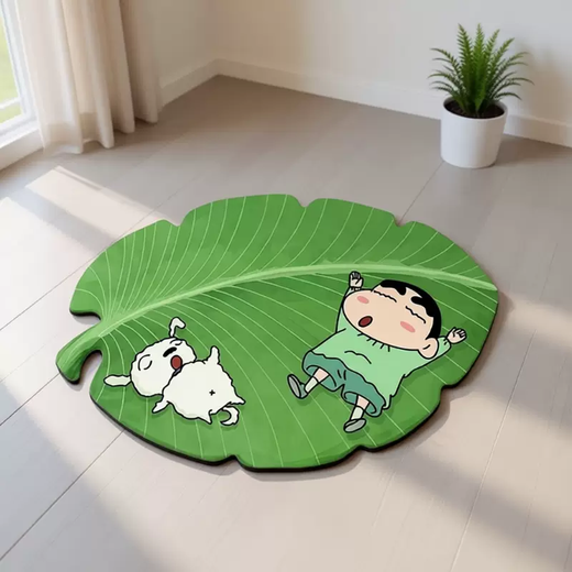 Yusenyi shower room entrance bathroom crayon water floor mat banana leaf diatom mud absorbent small new foot mat absorbs bathroom carpet banana style puppy 6090cm (easy to clean, wear-resistant and stain-resistant)