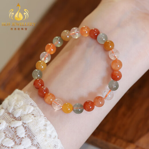 Bailuoqi Single Circle Fortune and Shou Bracelet Women's Rabbit Pendant Longevity Transfer Fortune and Shou Bracelet Beads Fortune and Shou Bracelet - Plain Circle Bead Diameter 8mm