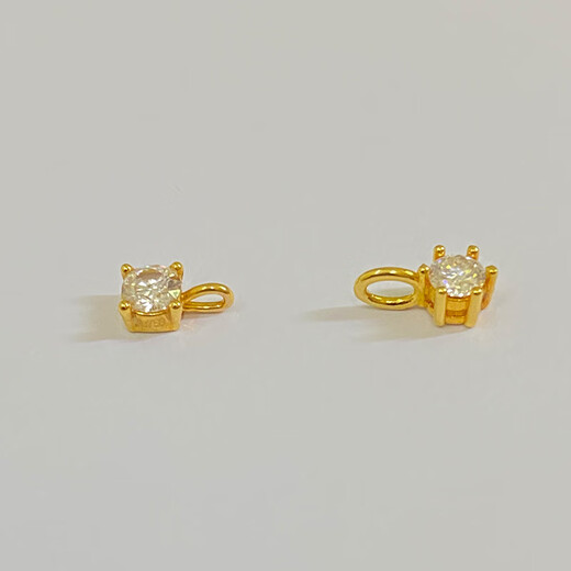 18K gold necklace six-claw pendant color gold rose gold au750 classic six-claw four-claw pendant accessories DIY 18K gold six-claw (single six-claw)