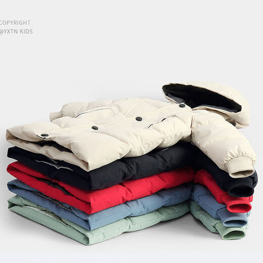 2024新款秋冬季儿童棉衣男女中大童装棉服加厚棉袄宝宝中长款外套 升级略厚二条杠-玫红色 100 100cm