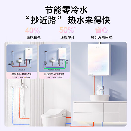 Vanward P9 Ultra 8A first-level warm bath with no cold feeling 16-liter gas water heater natural gas booster zero cold water under-mounted fan silent national subsidy 15%