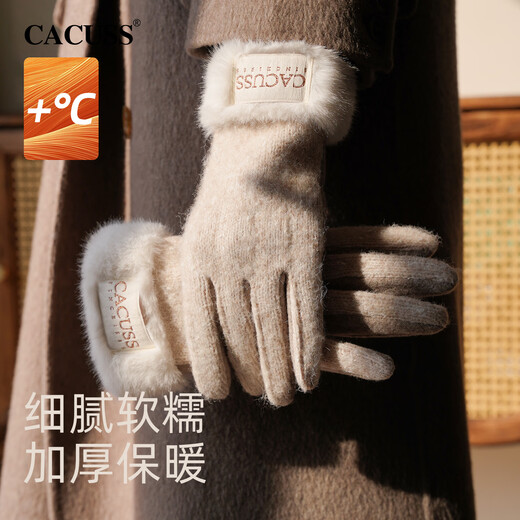 CACUSS gloves for women in autumn and winter, windproof and cold-proof, riding, driving, electric vehicles, touch screen ladies gloves, Nuanyuntuo