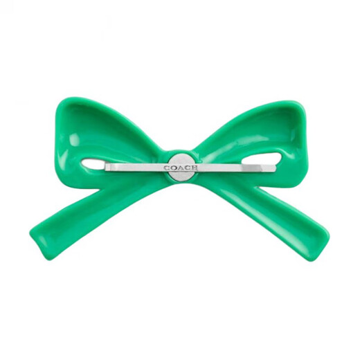 COACH Pattern Design Steel Hair Clip Women's Green Green One Size F