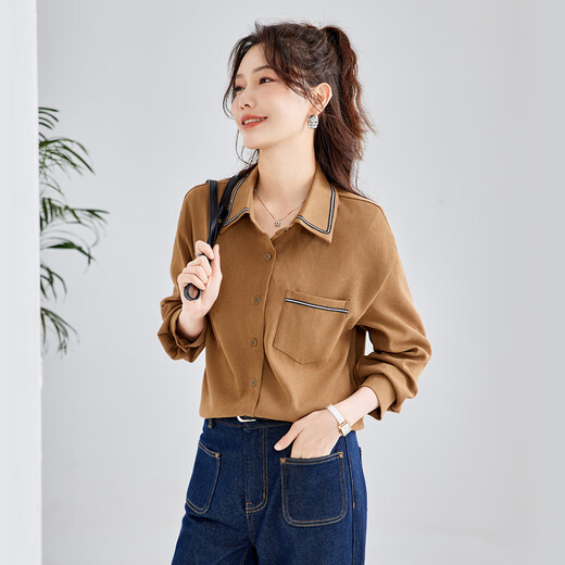TERRE BLEUE temperament fashionable women's shirt 2025 spring and autumn new design sense daily commuting versatile slimming shirt for women