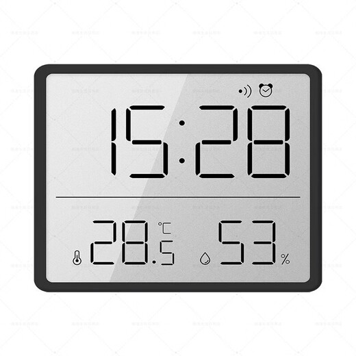 Jiaojing ink screen clock large screen ink screen clock home electronic wall hanging large screen smart temperature and humidity student bedside white 9905