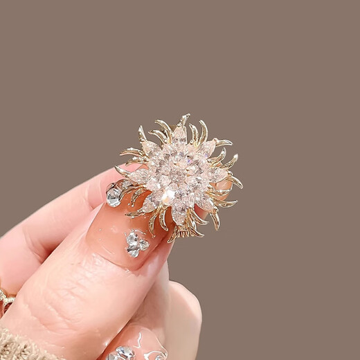 Core luxury daisy flower brooch for women high-end fashion exquisite small corsage temperament pin buckle anti-exposure button shirt accessories daisy brooch