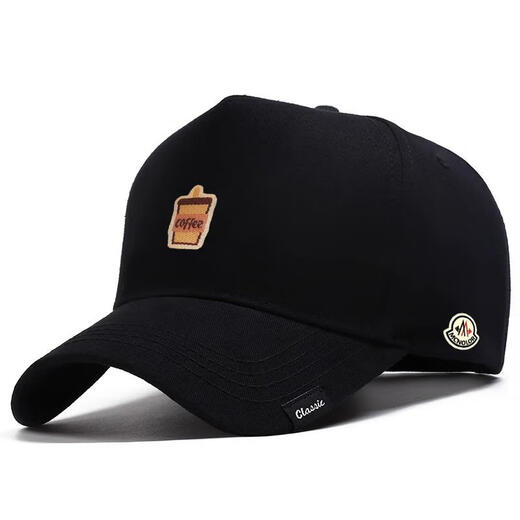 Mongolian piano new baseball cap for men and women, same style peaked cap, fashionable and versatile sun hat, fashionable and simple outdoor, suitable for all seasons, black