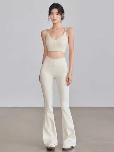 British Next Road co-branded sports suit for women summer 2025 new fitness Pula improves elasticity yoga wear naked crystal powder pants S