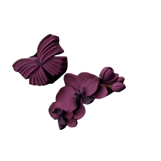 Yusenyi Car Aromatherapy Car Air Conditioner Air Vent Phalaenopsis Aromatherapy Butterfly Light Fragrance High-end Decoration New Car Gift Purple Phalaenopsis-Butterfly Default Blue Wind Chime Other flavors can be noted 1g