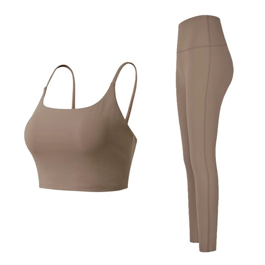 LI NING Li Ning Flagship Store Sports Suit Women's 2025 New Spring and Autumn Beautiful Yoga Wear Feeling Fitness Wear Top Pilates Aoki Green Bra XL