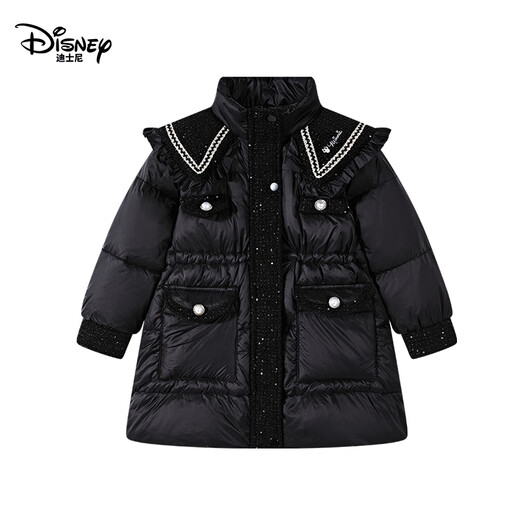 Disney Children's Down Jacket Girls Winter Cotton Clothes 2025 New Baby Jacket Medium Long Lightweight Down Jacket Children's Clothing