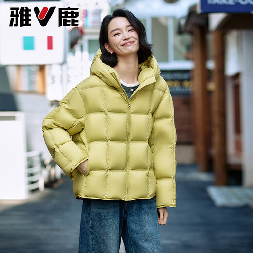 Yalu Song Yi recommends loose hooded short casual down jacket for women 2025 winter warm bread coat down jacket