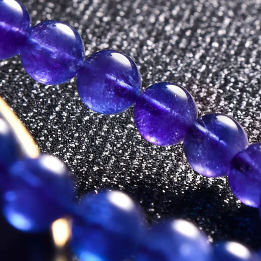 Bifangqiong Collection Natural Crystal Tanzanian Old Mine Jewelry Bracelet Tanzanite Bracelet Birthday Gift Object 10mm Tanzanite Collection Grade