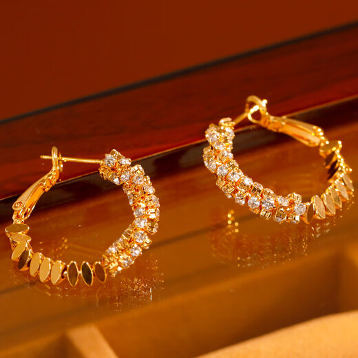 Gold Broken Silver Unique Hoop Earrings Women's Niche Design Light Luxurious Earrings 2025 New Trendy Ear Jewelry 18K Gold 925 Silver Needle Plated