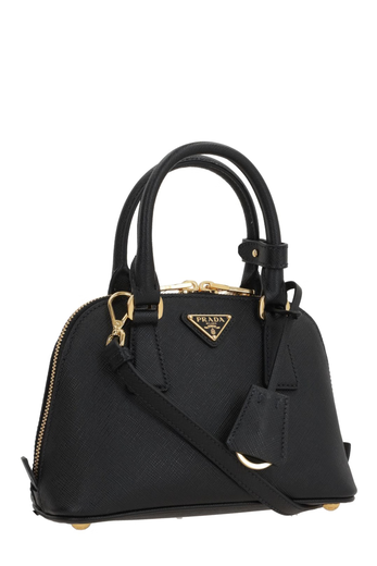 PRADA zipper handbag black one size
