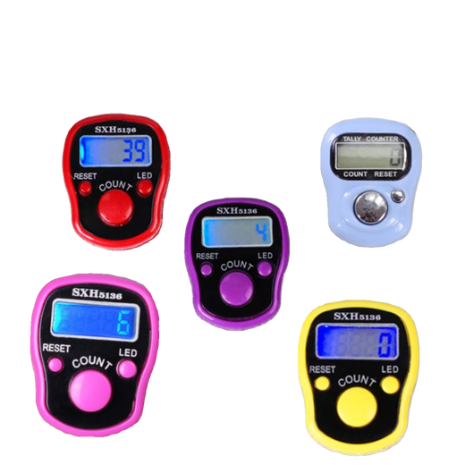 Luminous counter electronic digital display ring finger hand counter old man reading warehouse quantity point statistics red 10 ordinary models without luminous