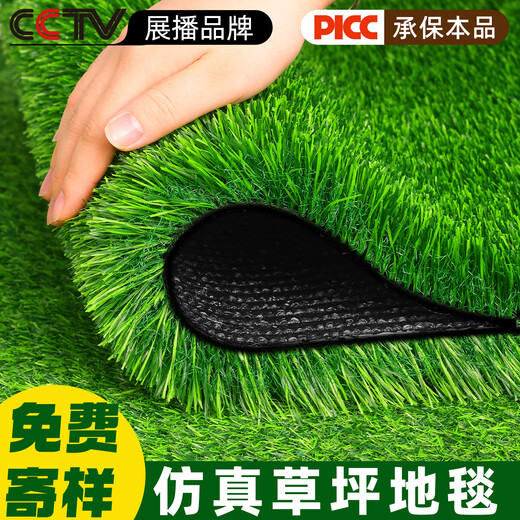 Fake Turf Simulated Lawn Green Carpet Outdoor Artificial Plastic Artificial Bionic Outdoor Insulation Enclosure Football Field 2.5cm Newly Upgraded Encrypted High-Quality Spring Grass 100 Square Meters 4 Meters Wide * 25 Meters Long (Full Roll)