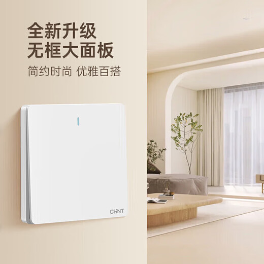 Chint (CHNT) prise de courant 10a prise à cinq trous type 86 panneau de prise dissimulé 6c blanc crème